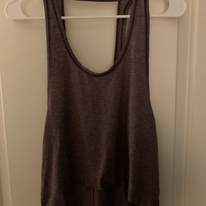 Lululemon dark purple/gray cutout back tank